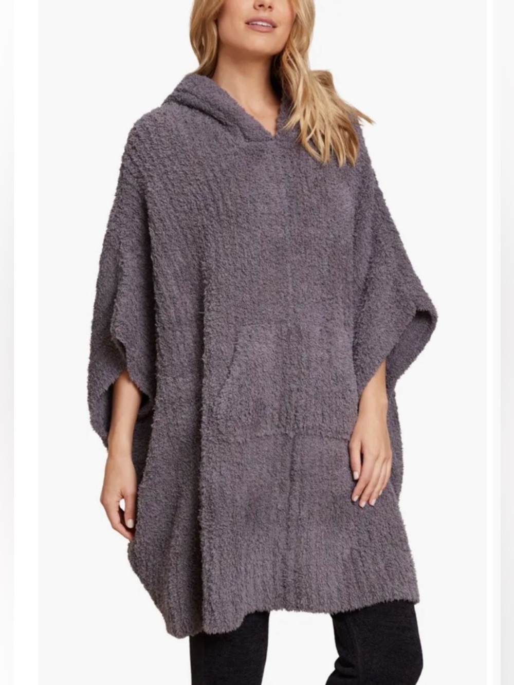 Barefoot Dreams the cozy poncho hooded pockets size 1